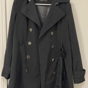 Calvin Klein Black Coat with Belt